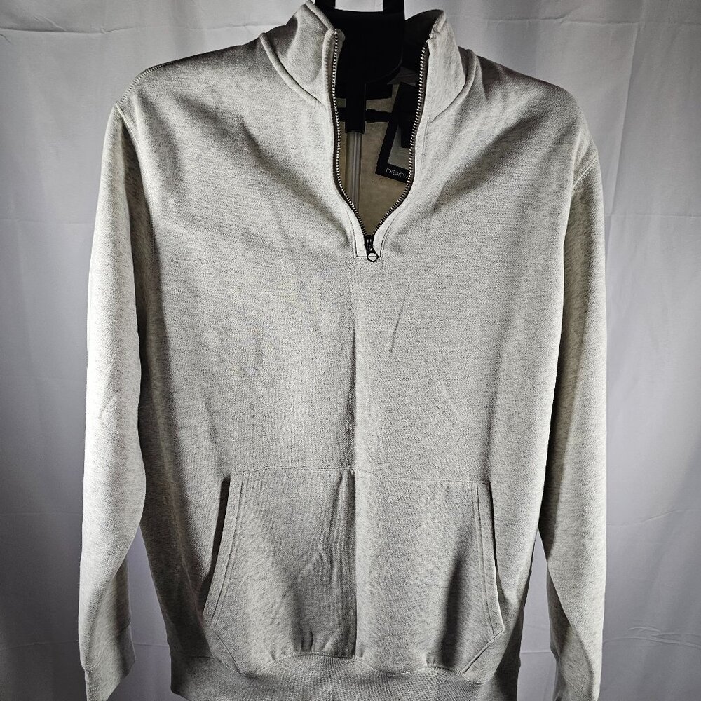 Cremieux Mens Heather Grey 1/4 Zip Fleece Pullover Size L NWT - Picture 2 of 8